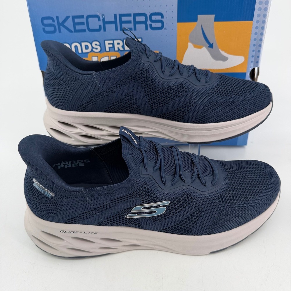 Skechers Hands Free Slip-ins Glide-Lite Swift Fit Navy Mens 255208S Size 12